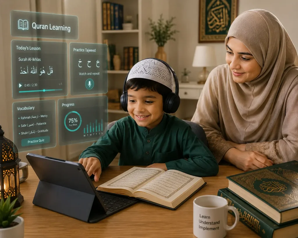 AI for kids Quran learning with parental guidance